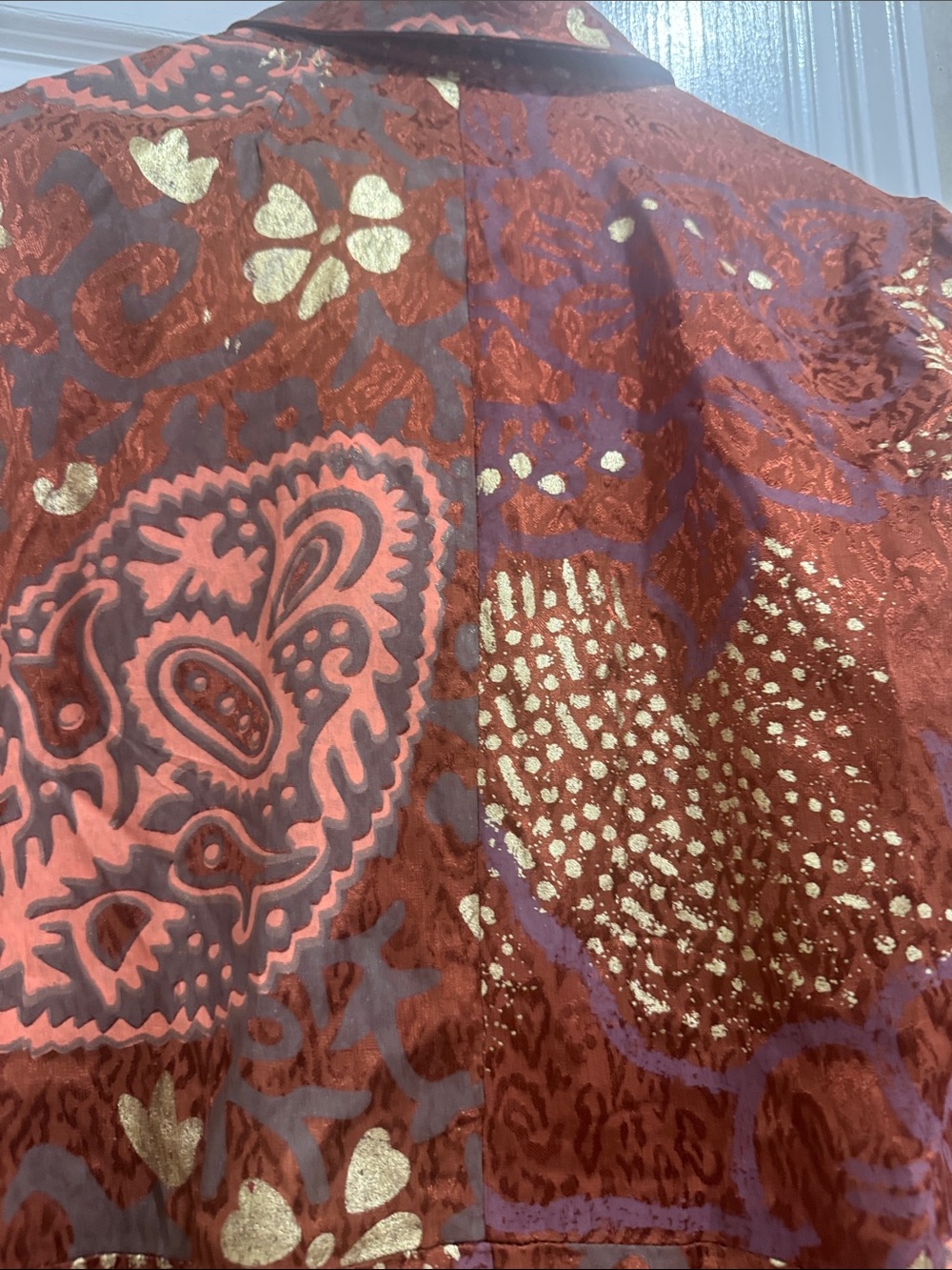 Free people Women's Rust Floral-Print Long jacket - Picture 6 of 6